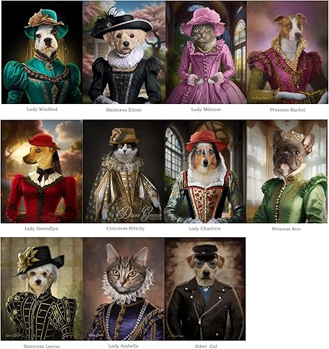 Miniatura 7 de Kamikaze Dogfight Pilot Costume Digital Oil Dog Cat Portrait from YOUR Photo - Lifelike Pet Dog Cat Art - Custom Pet In Costume Painting On Canvas