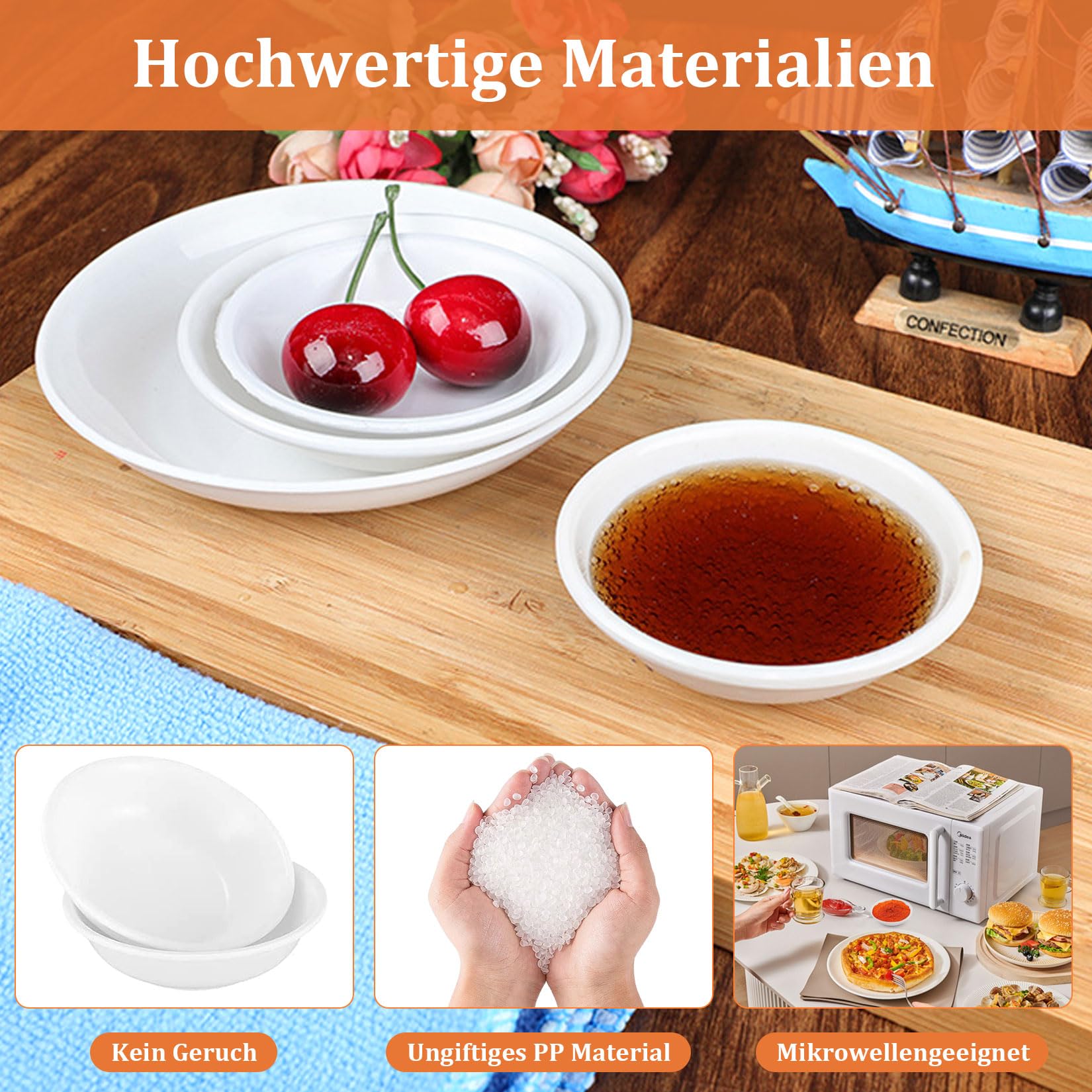 Ciotole da Snack 3pc Piatto di Condimento in Ceramica Stoviglie