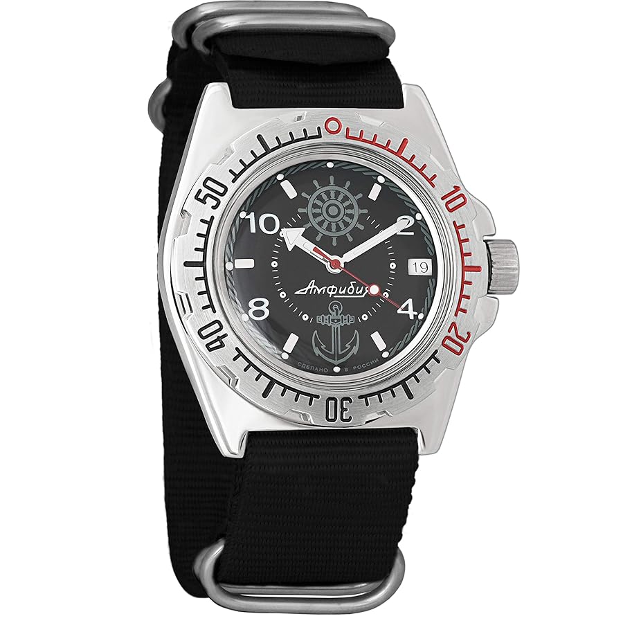 美品　Vostok Amphibian　ミリタリーウォッチ　ロシア軍　時計 美品 Vostok Amphibian ミリタリーウォッチ ロシア軍 時計