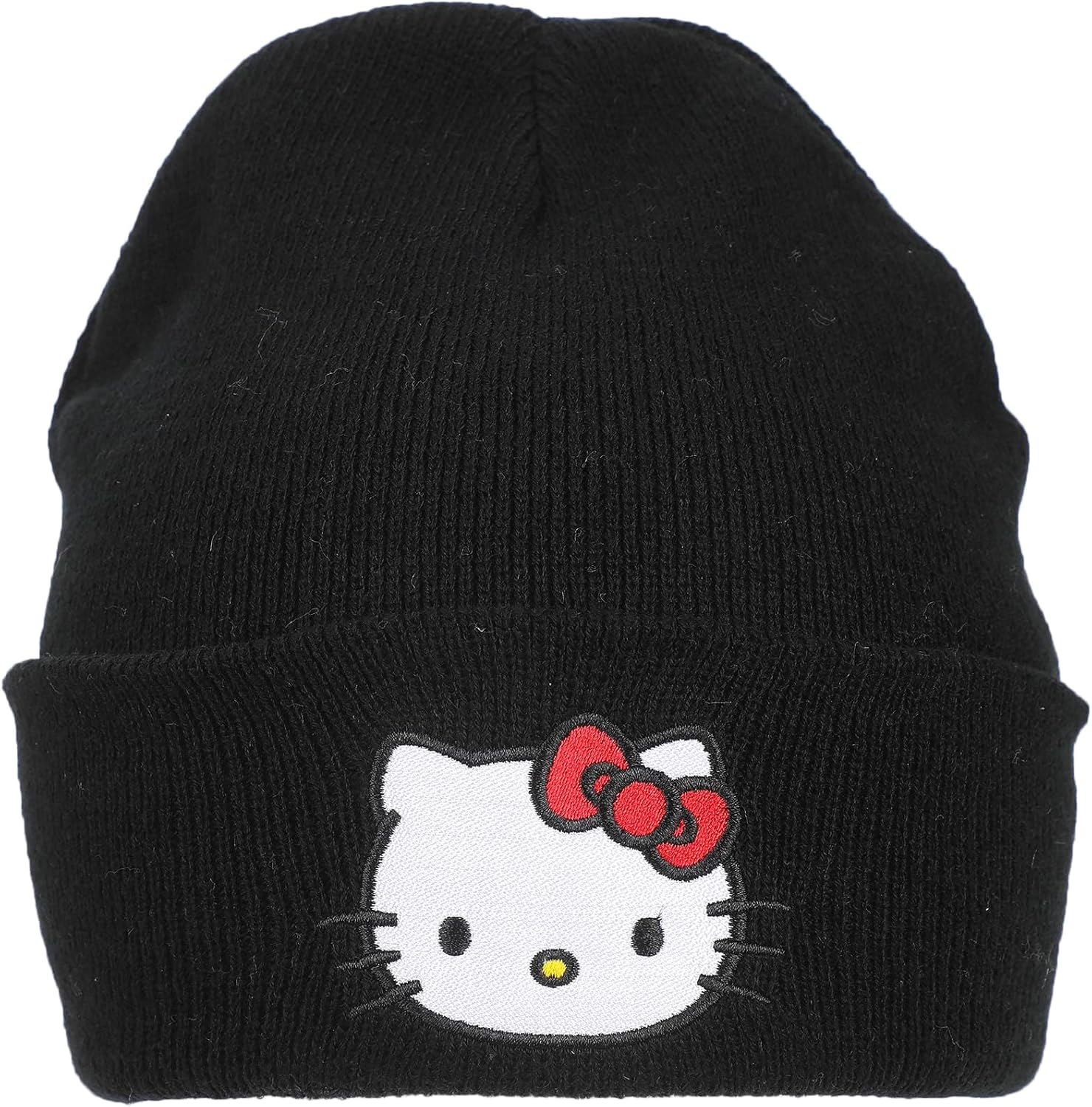 Hello Kitty Embroidered Character On Black Cuff Beanie - Image 6