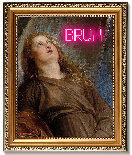 uniro Vintage Gold Framed Wall Art for Home Decor, Retro