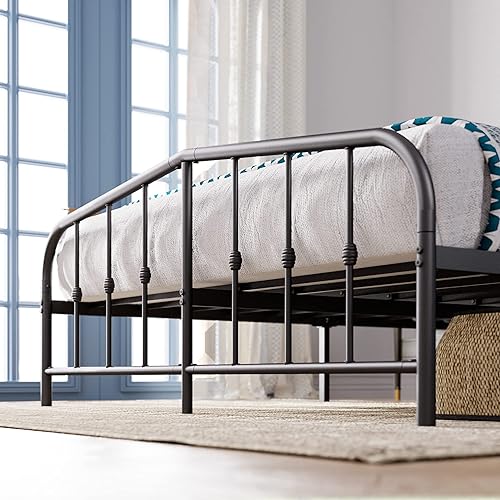 Miniatura 17 de Plataforma Zinus Arnav, Doble, Blanco Blanco,Negro -