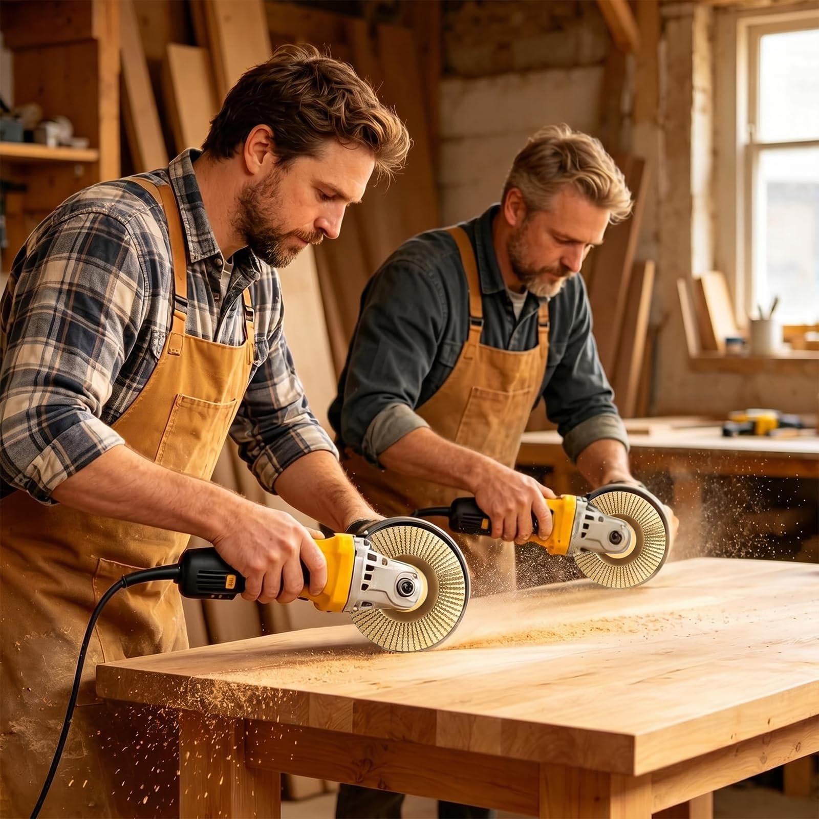 2 dischi abrasivi per legno da 125 mm per smerigliatrice angolare, disco abrasivo per legno in acciaio, disco da intaglio per legno per lavorazione del legno, forme, levigatura e intaglio