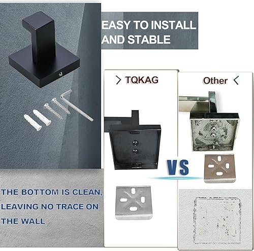 Miniatura 6 de Juego de 4 piezas de accesorios de baño de acero inoxidable para toallas de baño, montaje en pared, 23.6 pulgadas