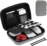 Vista 12 de ProCase Hard Travel Electronic Organizer Case for MacBook Power Adapter Chargers Cables Power Bank Apple Magic Mouse Apple Pencil USB Flash Disk SD