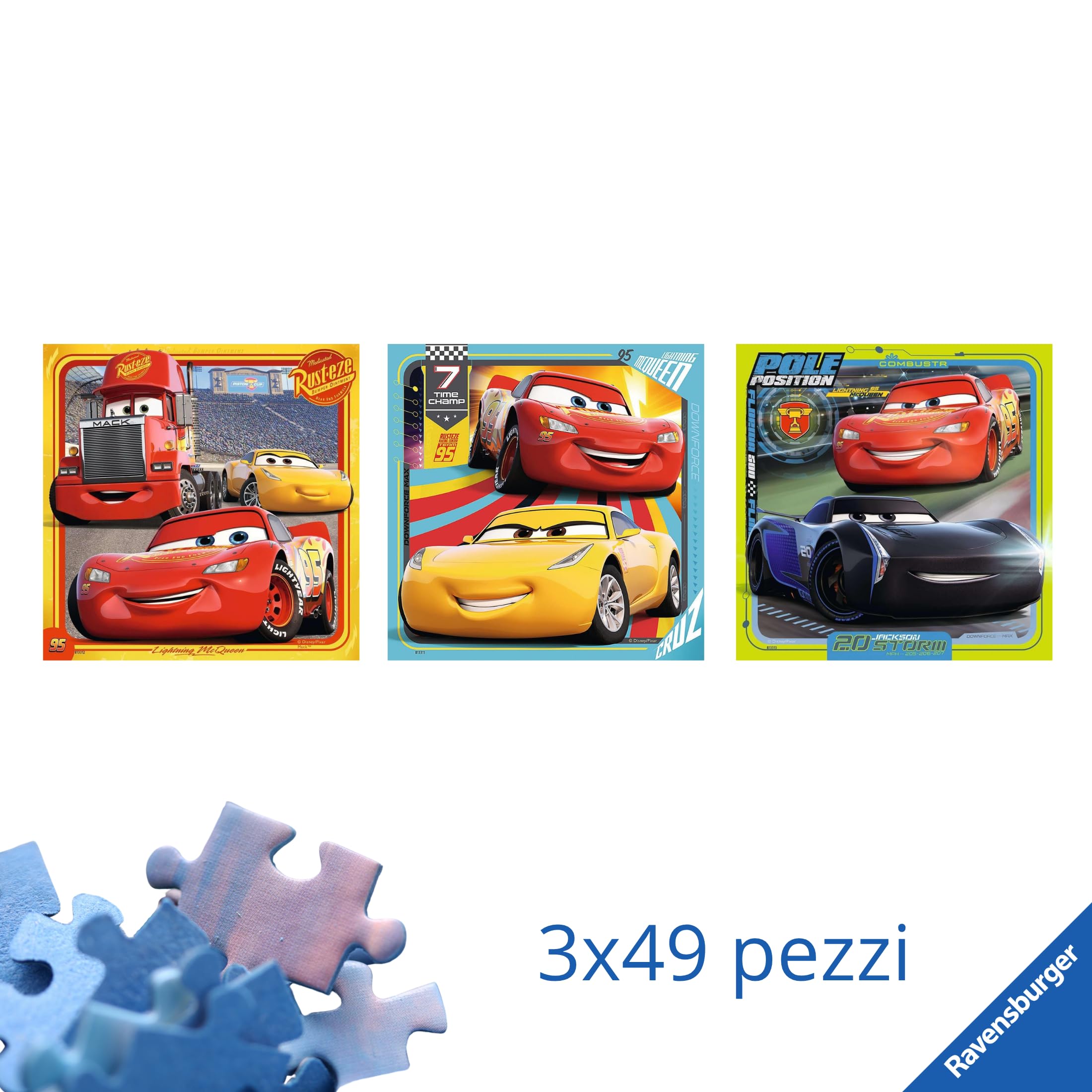 Ravensburger - Puzzles Winnie The Pooh Pack De 3 | Puzzle 5 Años O Más | Regalos para Niños De 5 Años De 3 X 49 Piezas | Rompecabezas Niños De 21 X 21 Cm | Ravensburger Puzzle