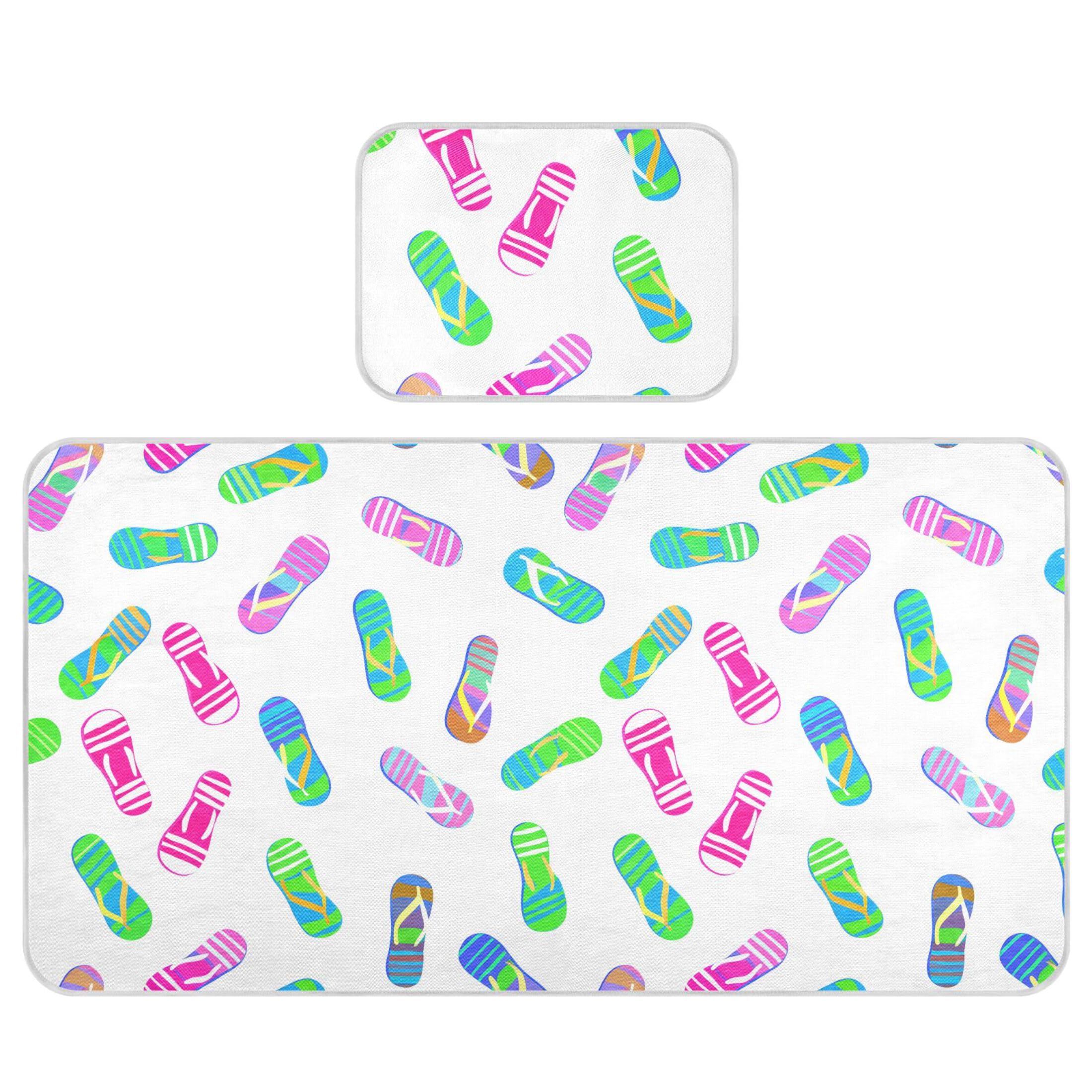 Takiito Flip Flops Baby Cooling Mattress Pad, Soft & Breathable Cooling Mat Keep Baby Cool in Summer 28x52 in, Nursery Essential