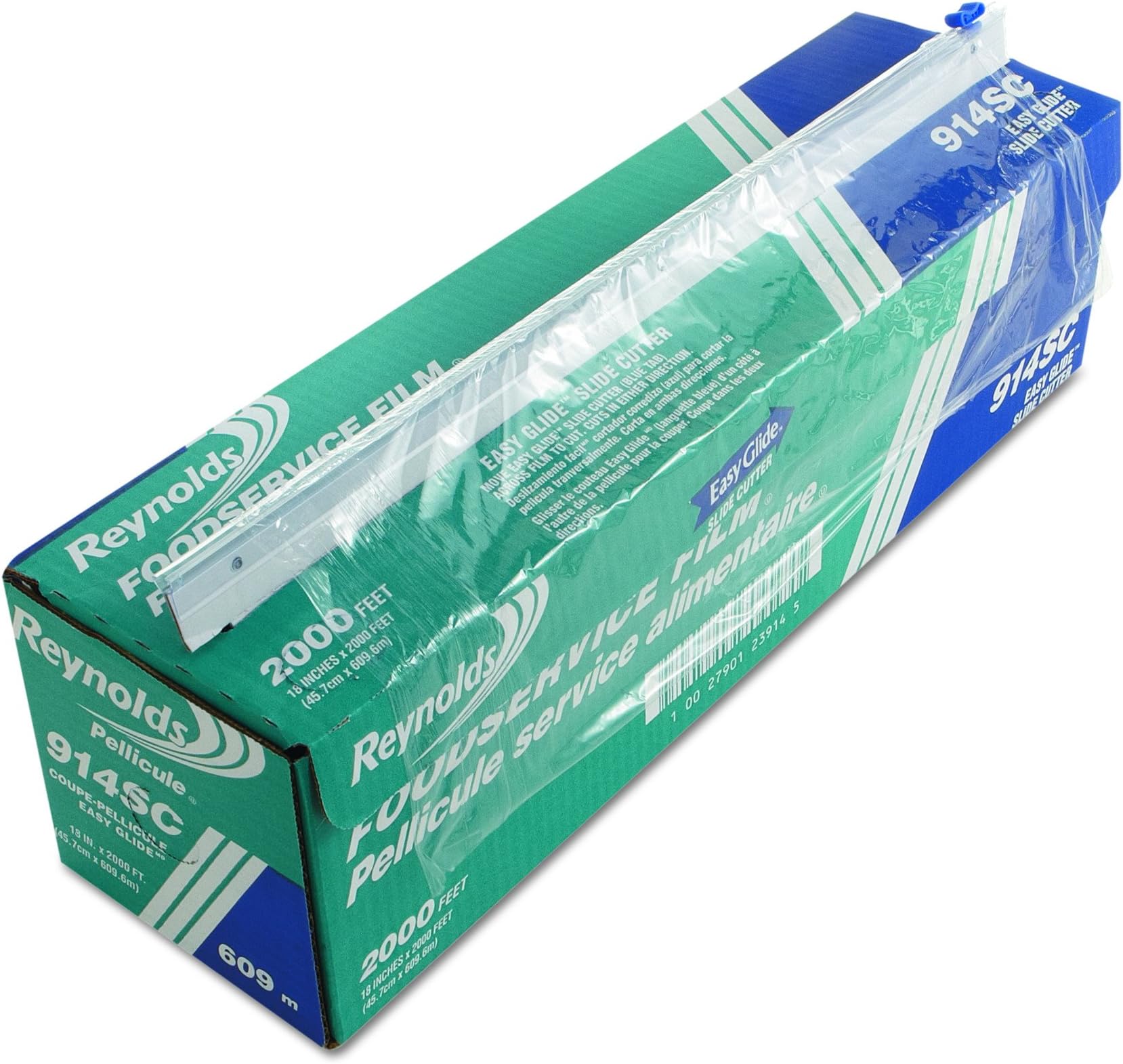 Reynolds 914SC 2000' Length x 18 Width, PVC Foodservice Wrap Film with Slide Cutter by Reynolds
