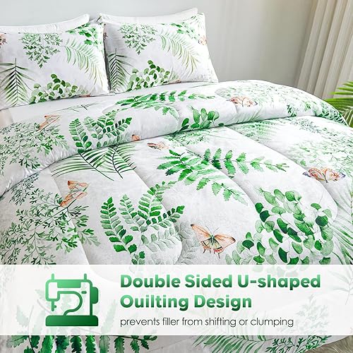 Miniatura 5 de Juego de edredón tamaño Queen  Lujoso edredón de terciopelo brillante, juego de edredón floral tamaño Queen, juego de edredón ultra suave y cálido