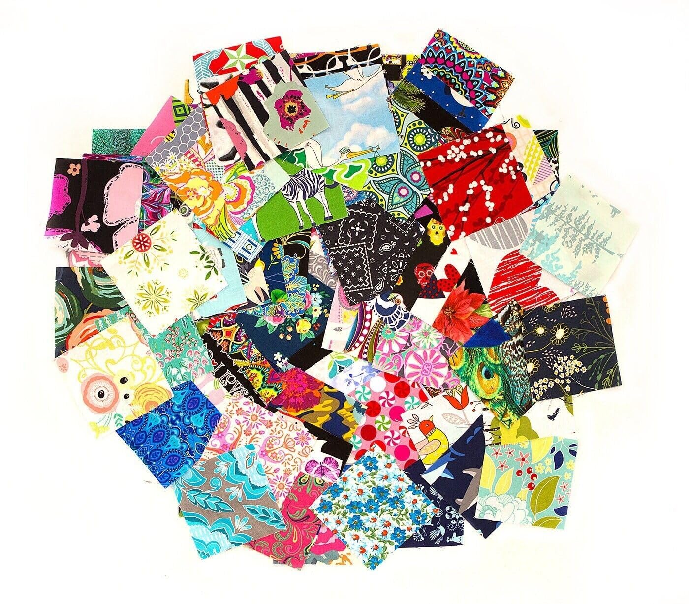 150Pcs Assorted Precut Charm Pack 3.5In Squares Cotton Fabric Quilt