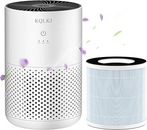 KQ-31 blanco + filtro HEPA, purificadores de aire para dormitorio, purificador de aire HEPA 13 de 20 dB con aromaterapia para un mejor sueño, filtro