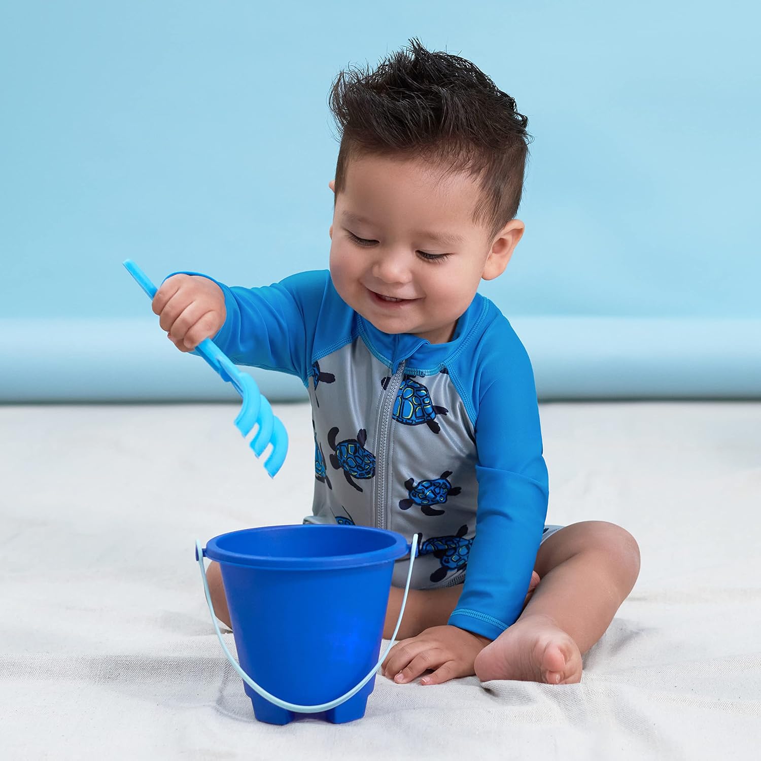 Gerber Baby-Boys Toddler Long Sleeve One Piece Sun Protection Rashguard Swimsuit - Image 5