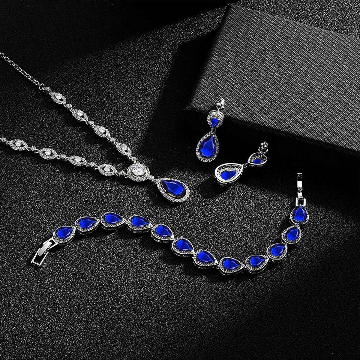 GULICX AAA Cubic Zirconia CZ Silver Plated Base Women's Party Jewelry Set Earrings Pendant Necklace - Image 2