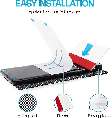 Miniatura 3 de Power Theory Protector de pantalla diseñado para Samsung Galaxy S9 PLUS (no de vidrio), kit de fácil instalación, compatible con fundas, cubierta