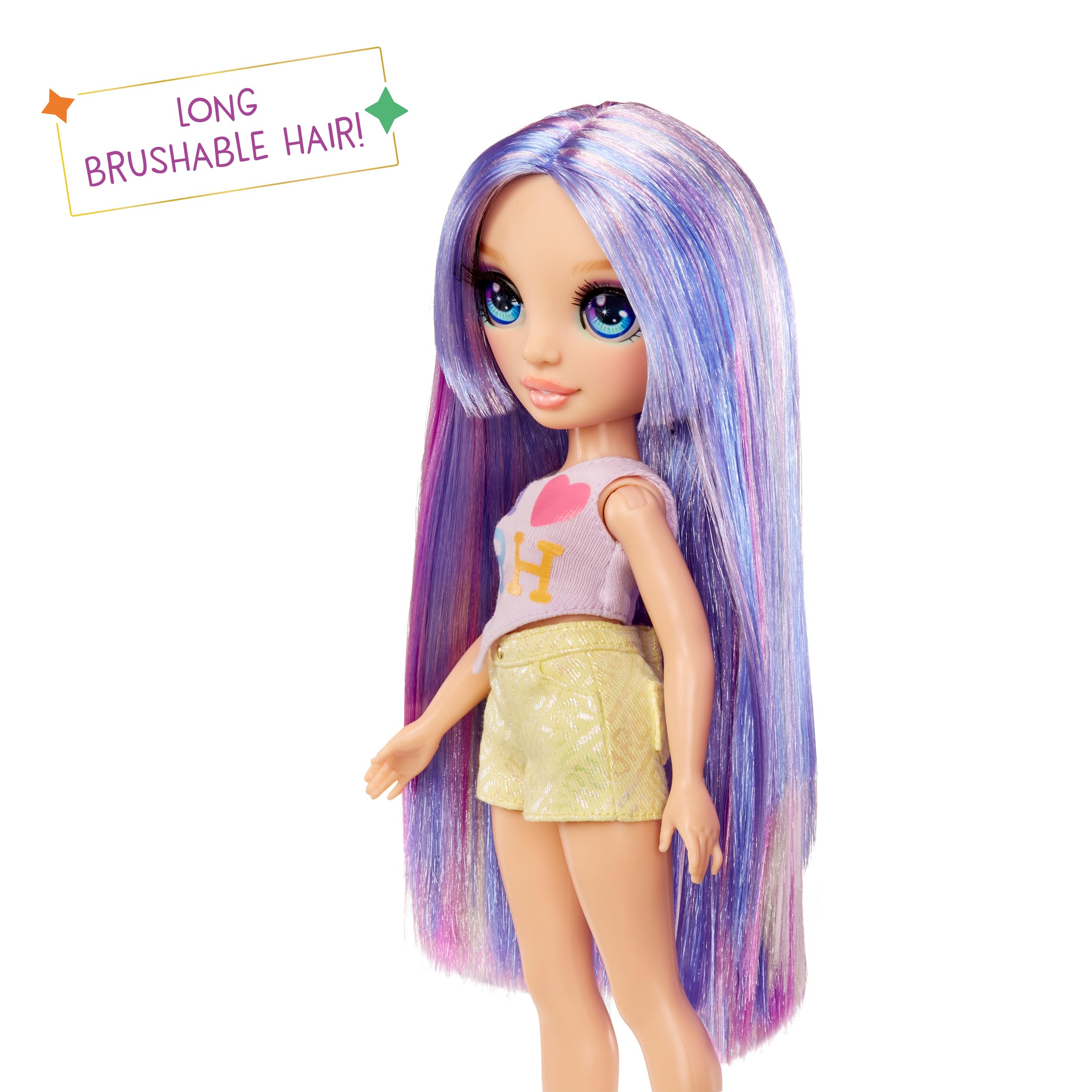 Rainbow High My Fashion Style Doll – Violet, 28 cm Fioletowa Modna Lalka z Wyrazistą Stylizacją i Modną Torebką. Do Zabawy, Pozowania i Kolekcjonowania. Dla Dzieci w Wieku od 4 do 12+ Lat