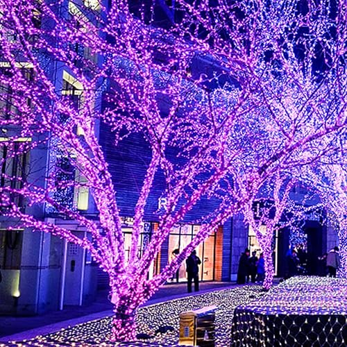 Miniatura 253 de JMEXSUSS Tira de luces de Navidad multicolor de 163 pies con 500 luces LED para exteriores, resistente al agua, alambre transparente, luces Varios