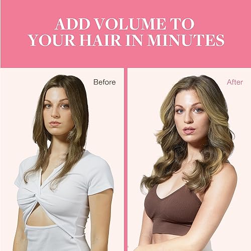 Miniatura 6 de GOO GOO Extensiones de cabello humano con alambre, 12 pulgadas, 3.53 onzas de marrón a castaño ceniza y rubio decolorado, extensiones de cabello con