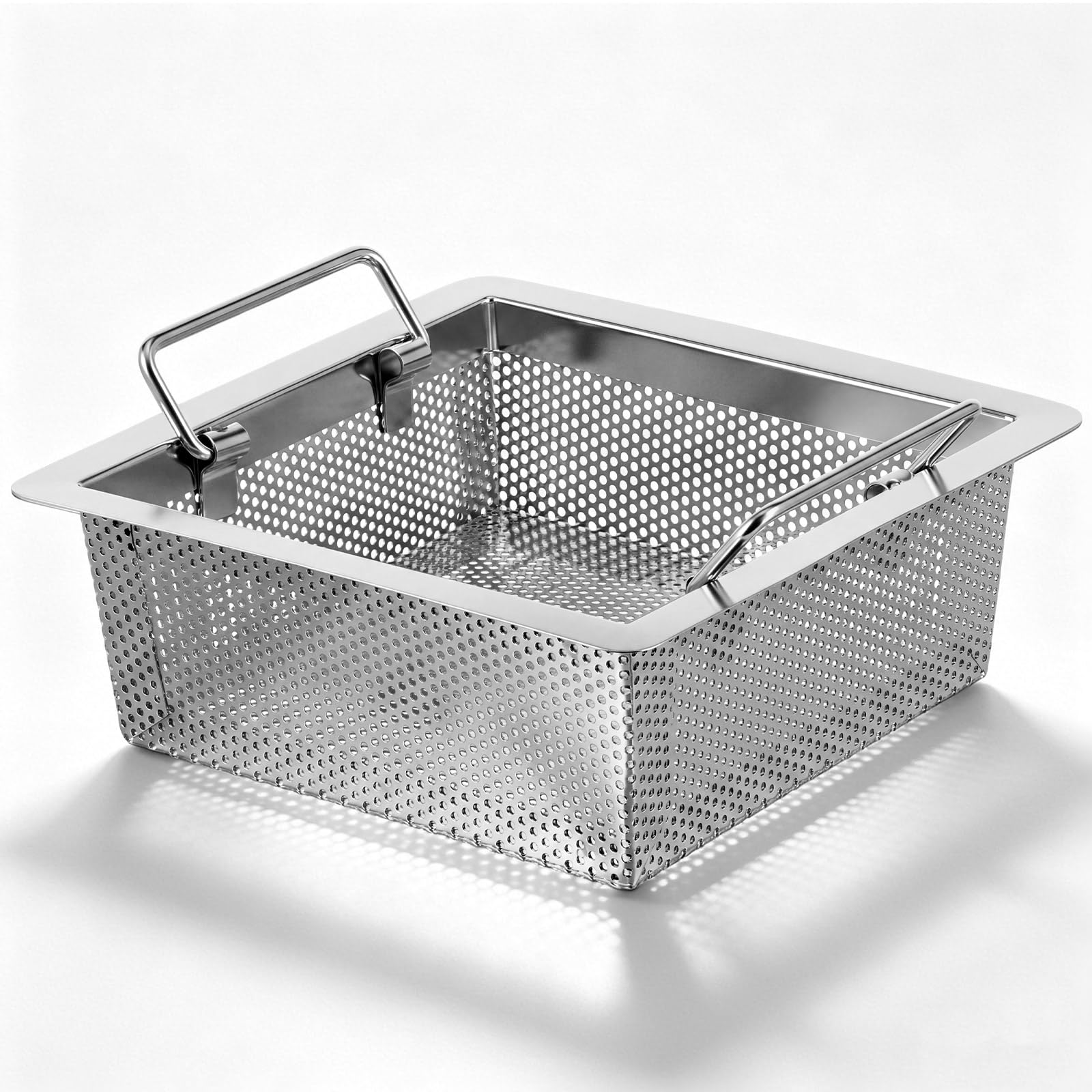 Filtre de vidange carré inox 21,6 cm pour cuisine et restaurant