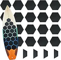 AQUBONA Hexagon Clear Surf Traction Grip Traction Pad Semi Clear Deck Pad para prancha de surfe
