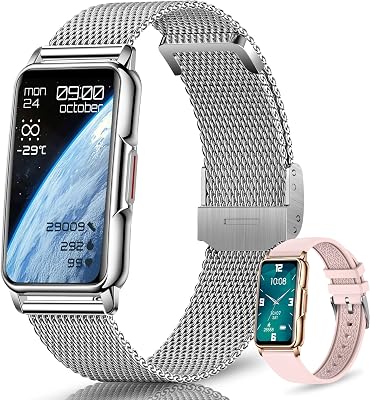 Smartwatch Uomo Donna, 1,47″ HD 126+ Sportive Orologio Smartwatch con Notifiche Bluetooth, Pedometro, Monitoraggio del Sonno, Cardiometro SpO2, Fitness Tracker Impermeabile IP68 per Android/iOS