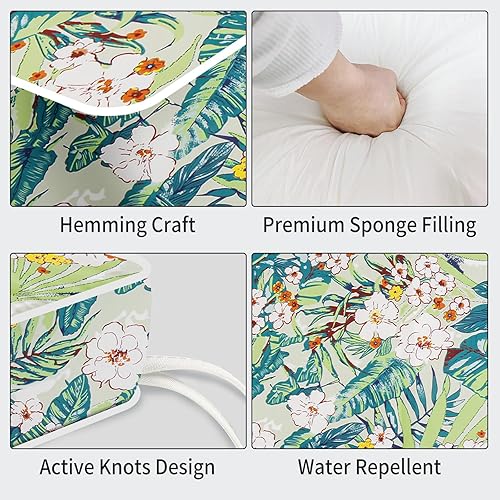 Miniatura 4 de 1 paquete de fundas lavables para cojines de exterior de 48 x 18 x 3 pulgadas, fundas de asiento resistentes al agua, fundas para muebles de patio