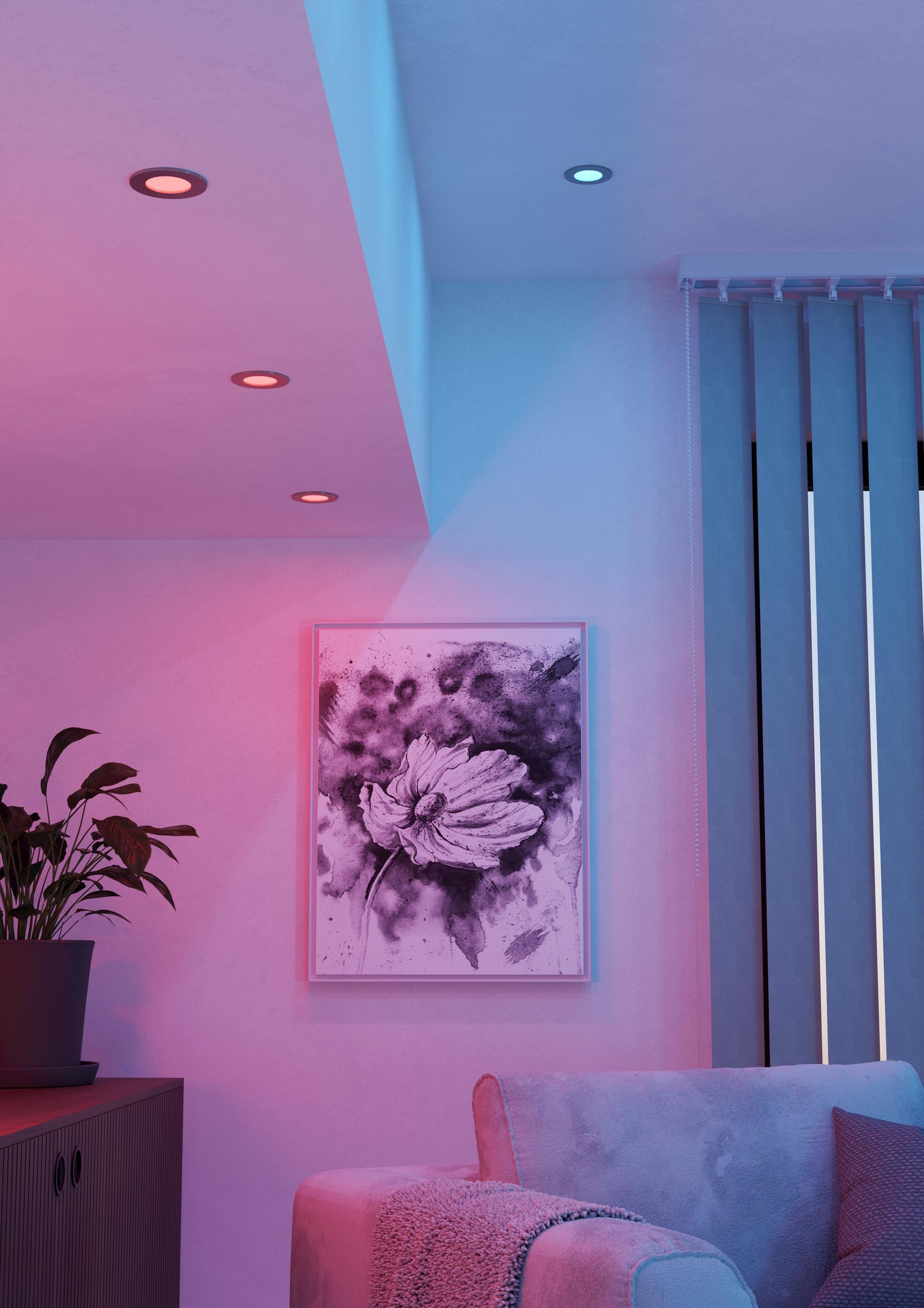 Eglo connect.z Smart-Home set di 3 faretti da incasso per bagno a LED Fueva | 6-Z, Ø 8,8 cm, ZigBee, Alexa, bianco caldo-bianco freddo, dimmerabile, metallo argento, IP44