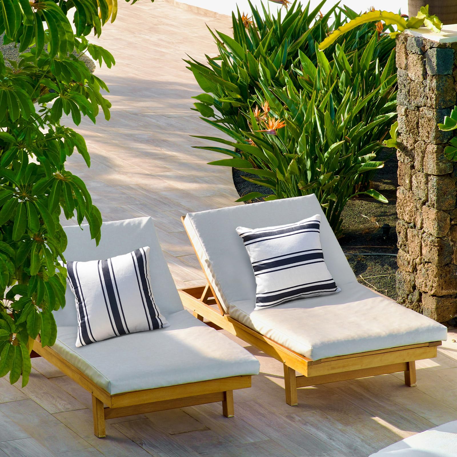 DFXSZ Outdoor-Kissenbezüge, 30,5 X 50,8 Cm – Wasserdicht, Gelb, Für Garten & Terrasse