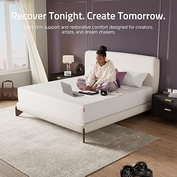 Queen Mattress 12-Inch for Cooler Sleep Cooling Gel Memory Foam with Back Support & Pressure Relief, Medium to Firm, Airflow Queen Size Mattress in a Box for Adults, Couples, Guest Rooms