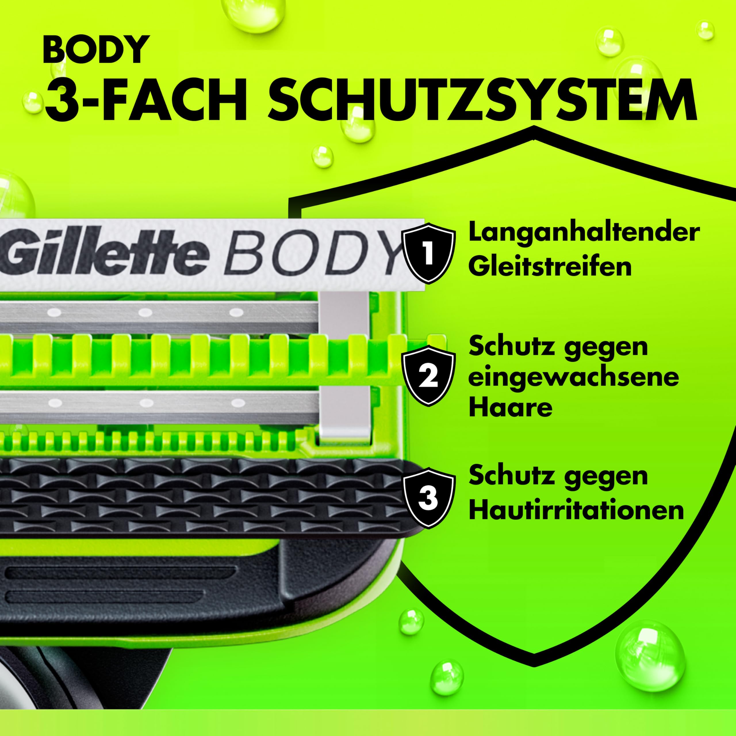 Gillette Labs Rasierer Herren für Gesichts Und Körper, Duo Pack, Schwarz/Grün - Inkl. 1 Handstück, Dock Und 1 Rasierklingen Plus GilletteLabs Body + Intimate Rasierer mit Duschhalterung Und 1 Klinge
