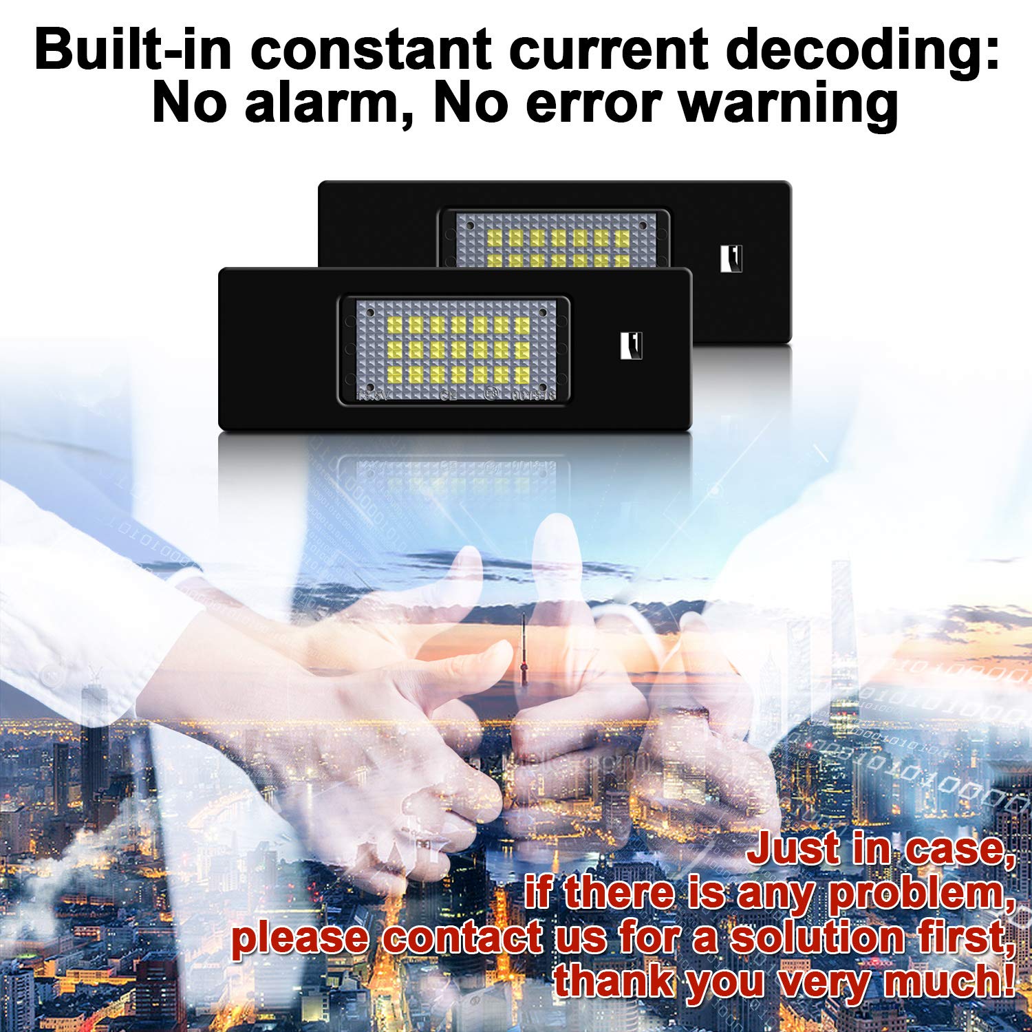GSOWO LED Éclairage Plaque Immatriculation Pour BMW E81 E87 E89 E63 E64 F20 - Canbus 18 SMD