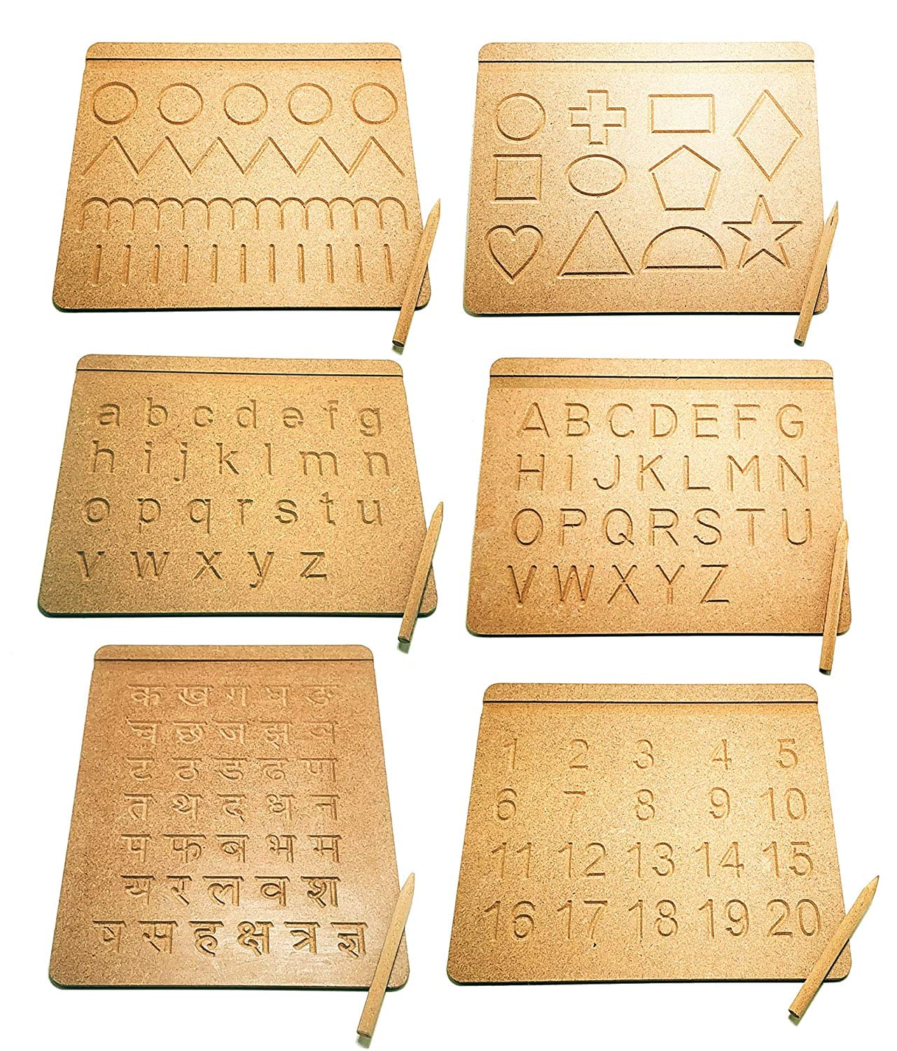 americanelm pack of 6 alphabets tracing boards for kids to improve handwriting- learning toy-Brown (B08FHCCWG6) Amazon Price History, Amazon Price Tracker