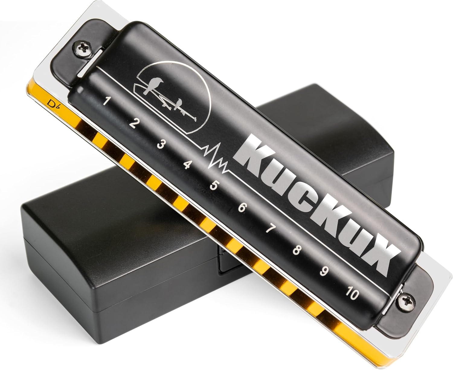 Diatonic Harmonica of D flat Key,Blues Mouth Organ 10 Hole 20 Tones, Reed of Phosphor Bronze, ABS Combo, Easy-Clean Cover,10 Hole Blues Harp for Adult, Beginner