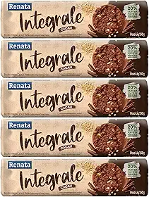 Kit com 5 Pacotes de Biscoito Integrale Cacau e Aveia de 150g cada - Renata