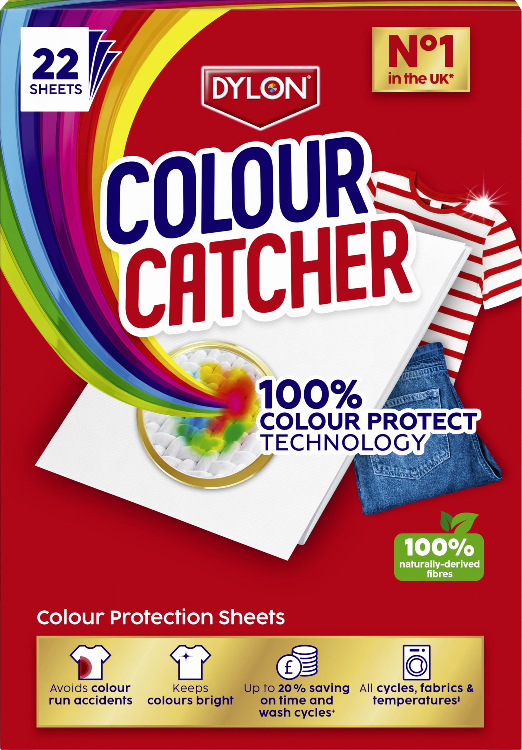 Colour Catcher Laundry Sheets (22 Sheets) - Protects Colours, Avoids Colour Run Accidents, Unscented, Synthetic Free