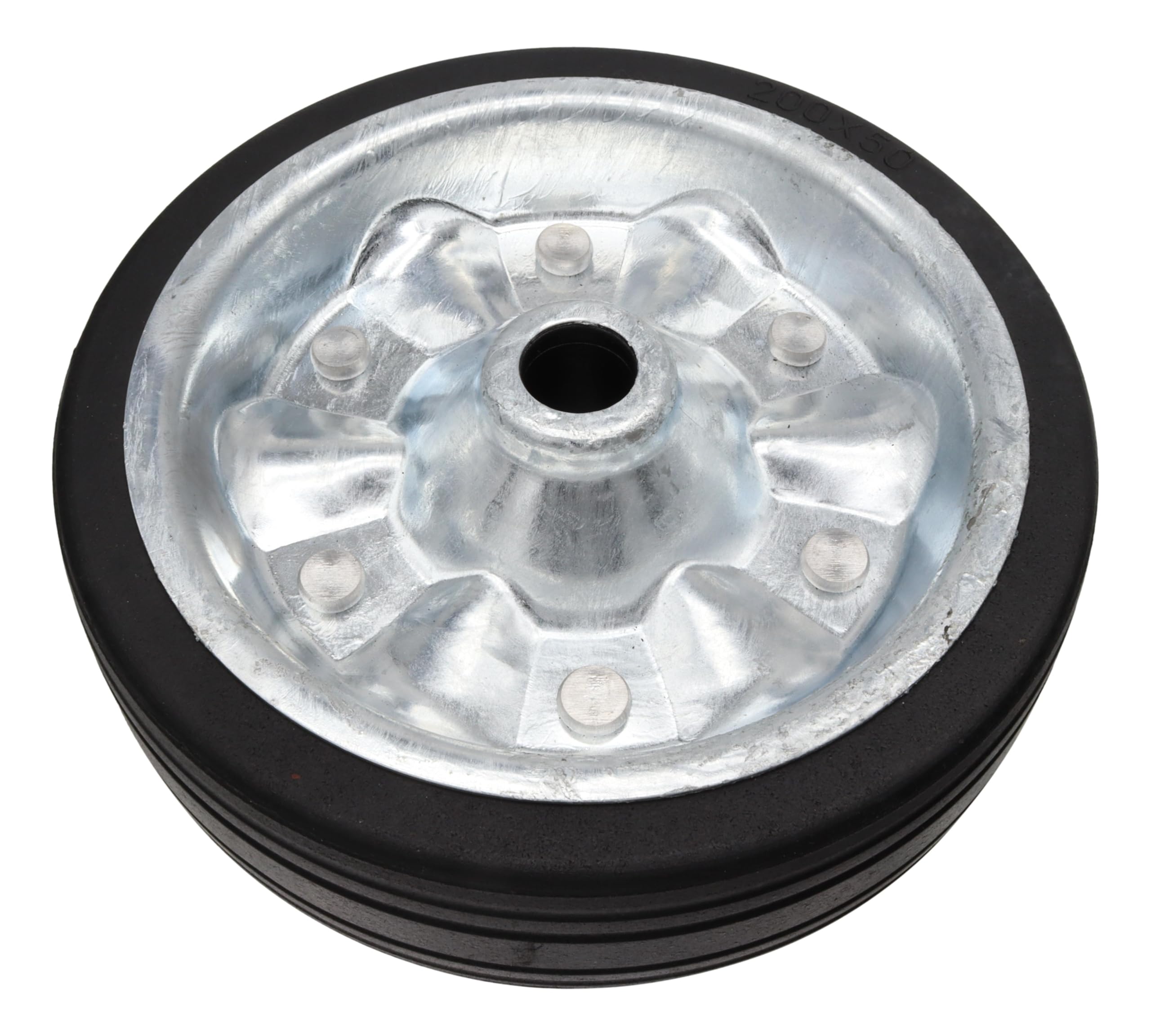 trailer parts4u Kit de réparation pour roue de remorque automatique 200x50 500kg compatible avec Alko, Knott, Winterhoff, etc. Roue de rechange avant/arrière, roue de support, roue