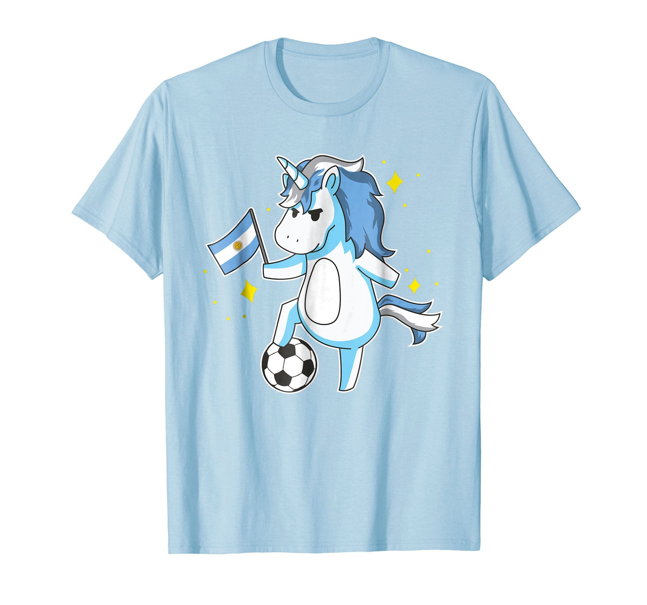 Soccer Unicorn National Team Flag Jersey Tee GiftSoccer Unicorn Argentina Jersey Shirt Argentinian Football T-ShirtOEKO-TEX STANDARD 100