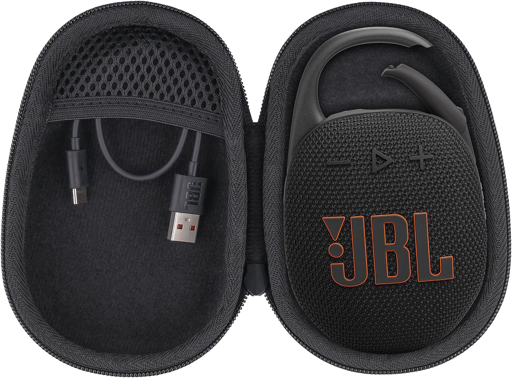 Hard Carrying Case Replacement for JBL Clip 5 Waterproof Portable Mini Speaker (Black Case)