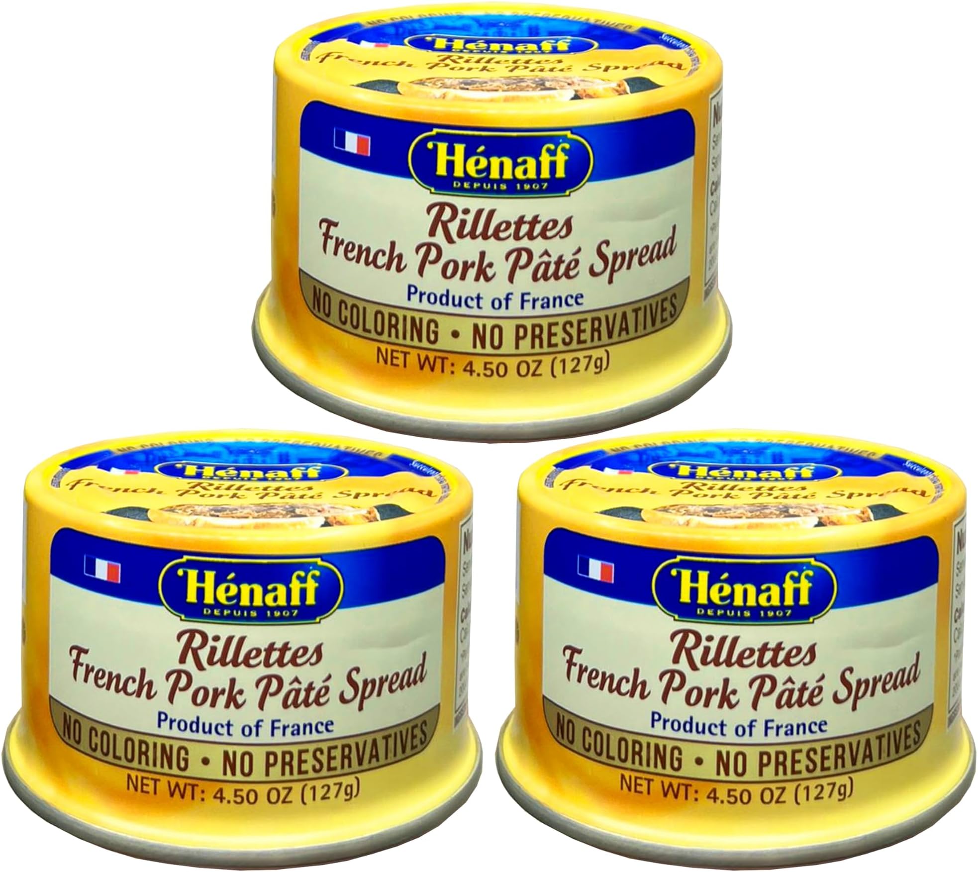 From France Henaff French Pork Pate Spread 127 gr Pack of 3