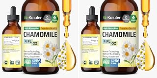 BIO KRAUTER Chamomile Tincture - Chamomile Extract - Supplement for Relaxation and Calmness Support - Alcohol and Sugar Free - Vegan Drops 4 Fl.Oz. (Pack of 2)