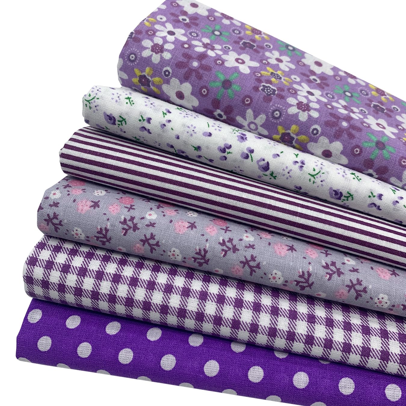 aufodara 6 Pezzi 50 x 80 cm Tessuto Artigianale Tessuti Tessuto Cotone Grande Stoffa Patchwork Cucito Creativo Stoffe a Metro Materiali per Hobby Creativi Fatto a Mano (Viola)