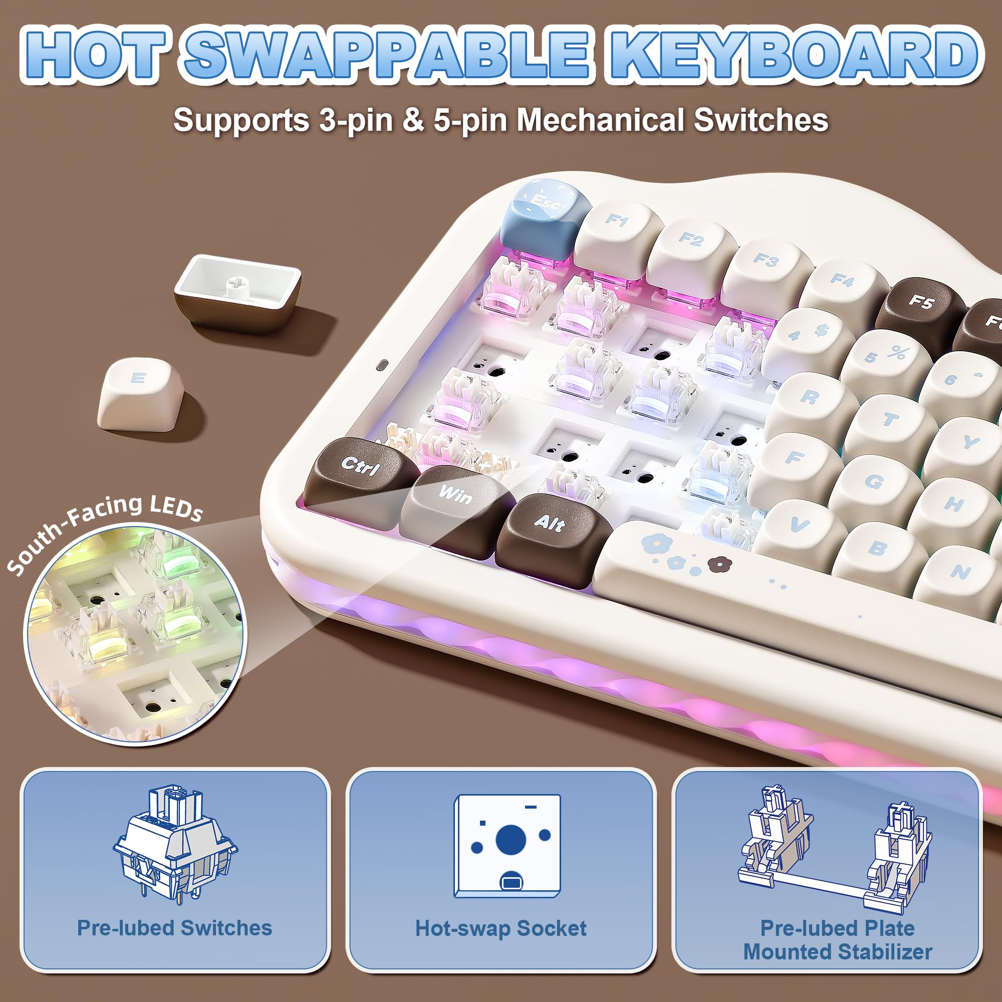 YUNZII C75 ワイヤレス メカニカルキーボード 75%レイアウト DXT Amazon | YUNZII C75 ワイヤレス メカニカルキーボード 75%レイアウト
