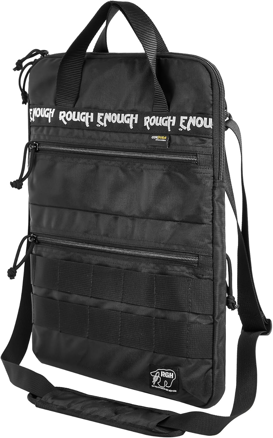 Rough Enough 16 Inch Laptop Sleeve Case Bag for Dual Tablet Storage with Accessory Pocket Handle Shoulder Strap Outdoor Travel Tactical Cordura Camo