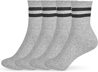 Mens Mid-calf Cotton Socks Above Ankle Casual Sports Cotton Sock 5 Packs