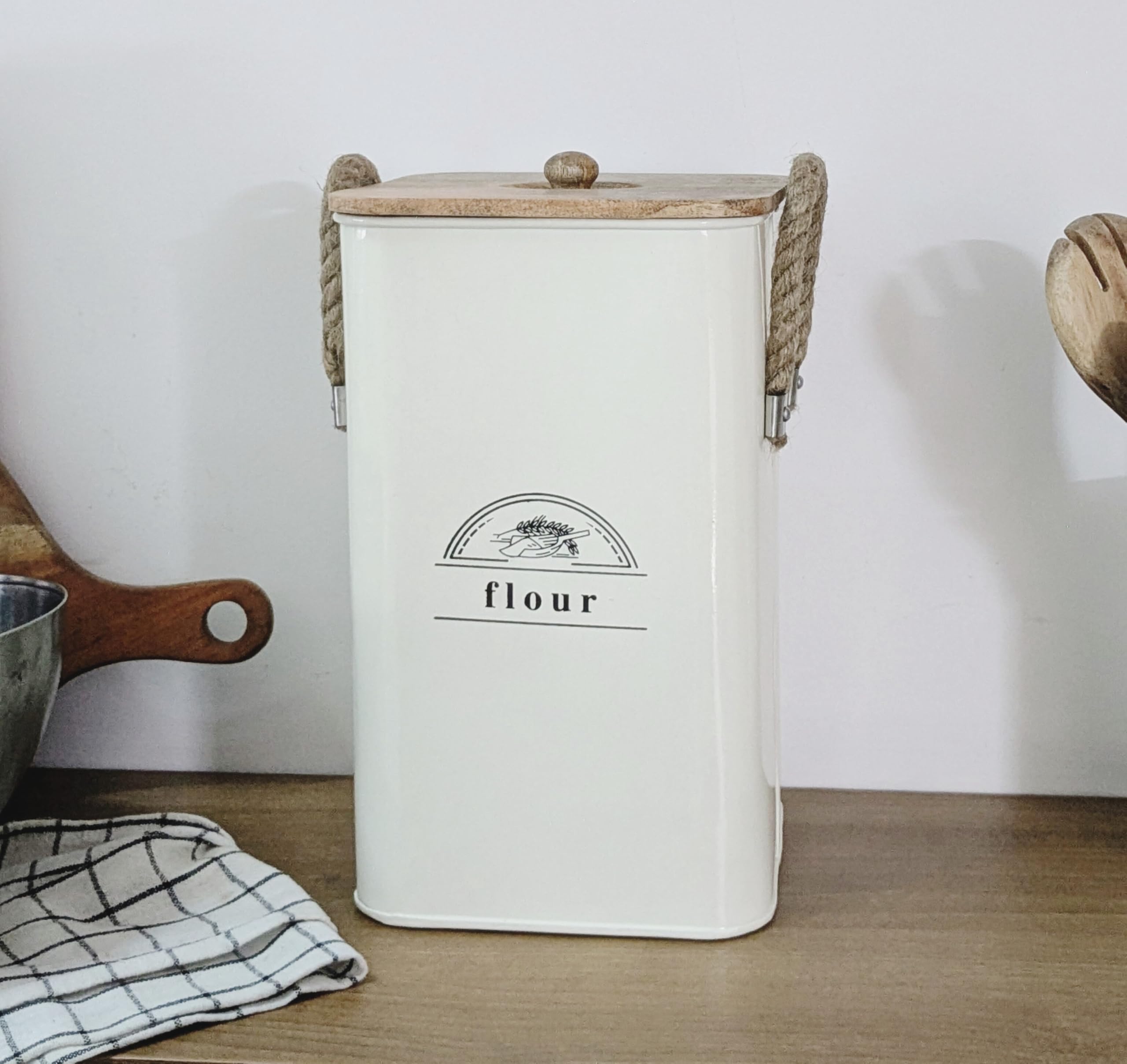 See full amazon price history chart for THE DECORHOMES Large Flour Storage Container for Atta with Airtight Wooden Lid | Modern Off-White Design | Galvanized Iron | BPA-Free, Lead-Free | Food-Grade Storage (10000ml) THE DECORHOMES Large Flour Storage Container for Atta with Airtight Wooden Lid | Modern Off-White Design | Galvanized Iron | BPA-Free, Lead-Free | Food-Grade Storage (10000ml) (B0DG5BMFWL) Amazon Price History, Amazon Price Tracker