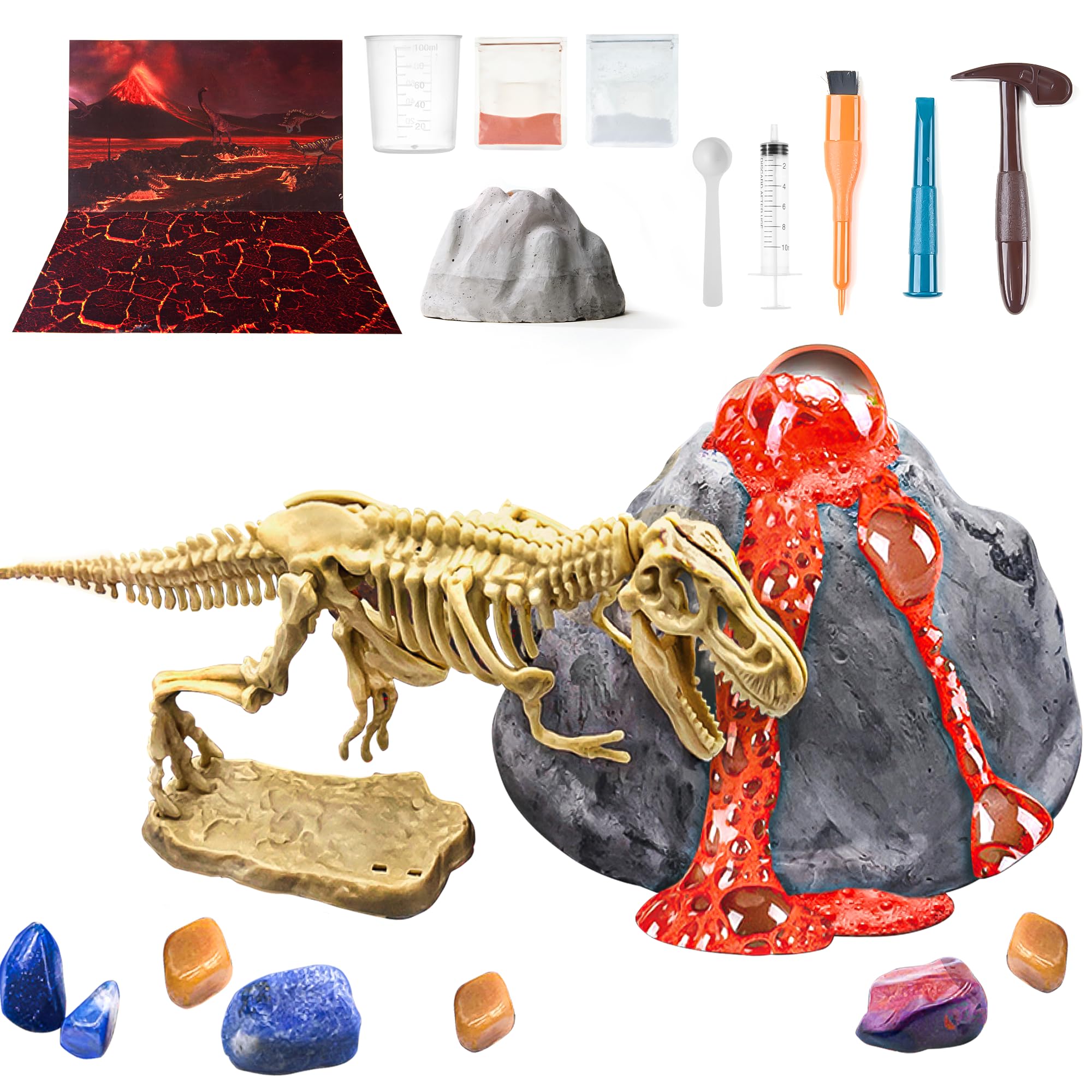 Vigorfun Chemistry Set - Mega Science Kit- Make a Volcano and Dig Dinosaur Fossil, STEM Projects for Kids Ages 8-12, Science Toys
