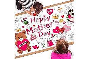 Mother's Day Plastic Tablecloth for Memorable Coloring Fun