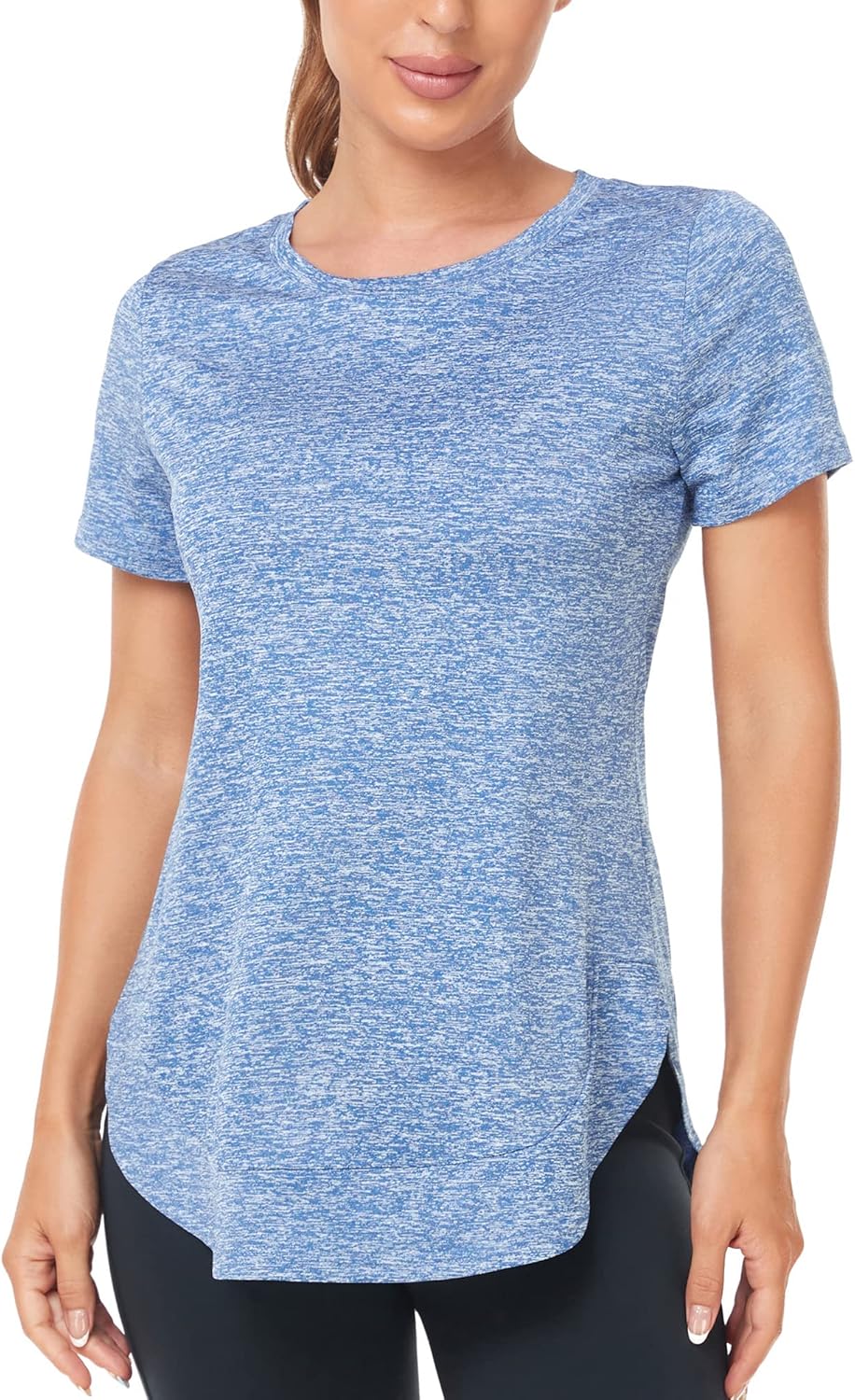 Absttith Women's Short Sleeve Workout Shirts Athletic Casual Tops Quick Dry Gym Soprt Tee Side Split