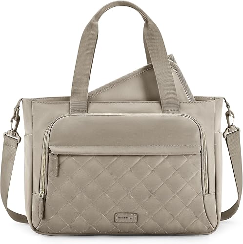mommore Diaper Bag Tote with Changing Pad, Dry And Wet Compartment Large Capacity Baby Bag Crossbody Travel Maternity Bag, Grey