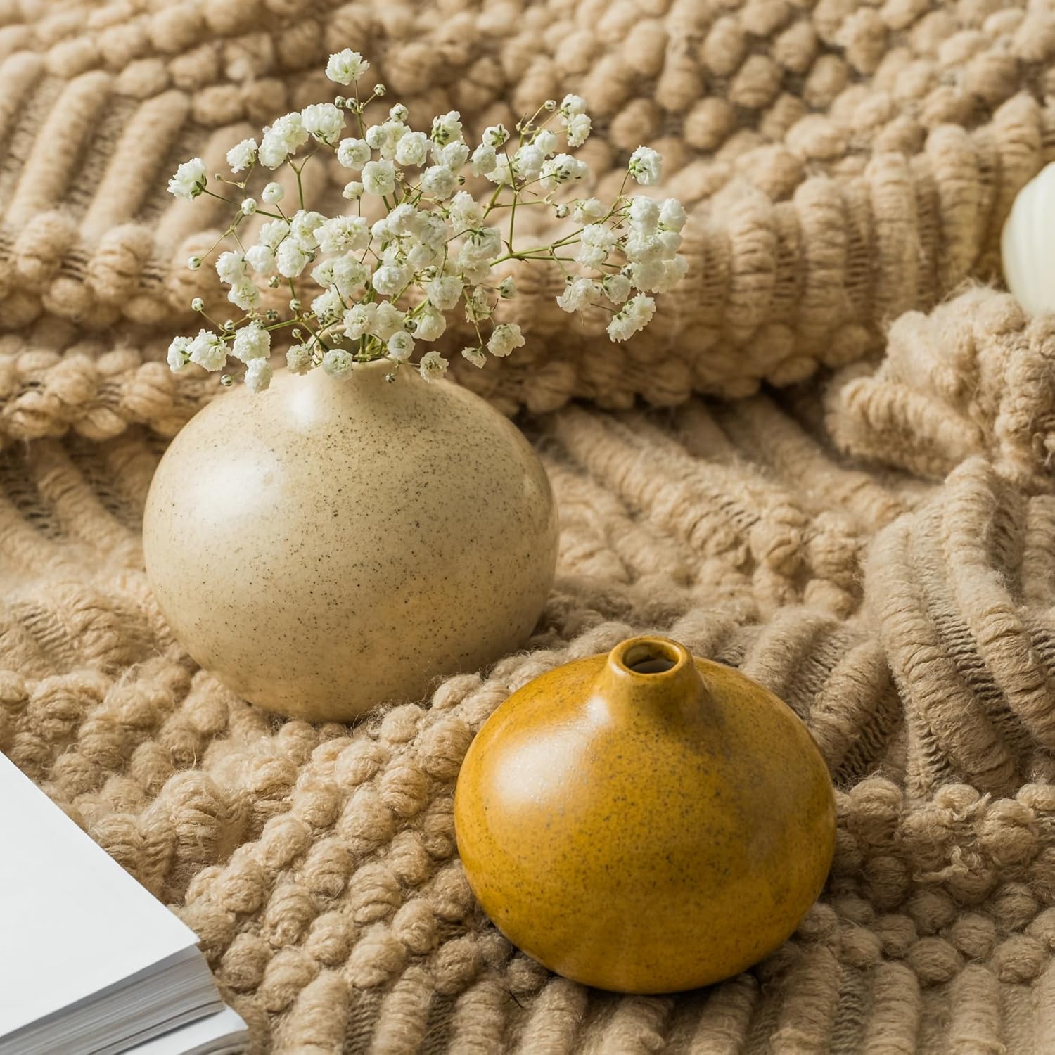 Ceramic Vase Set of 3,Small Vase for Home Decor,Mini Flower Vase, Decorative Vase for Table Living Room,Bedroom, Kitchen, Bathroom, Bookshelf - Image 9