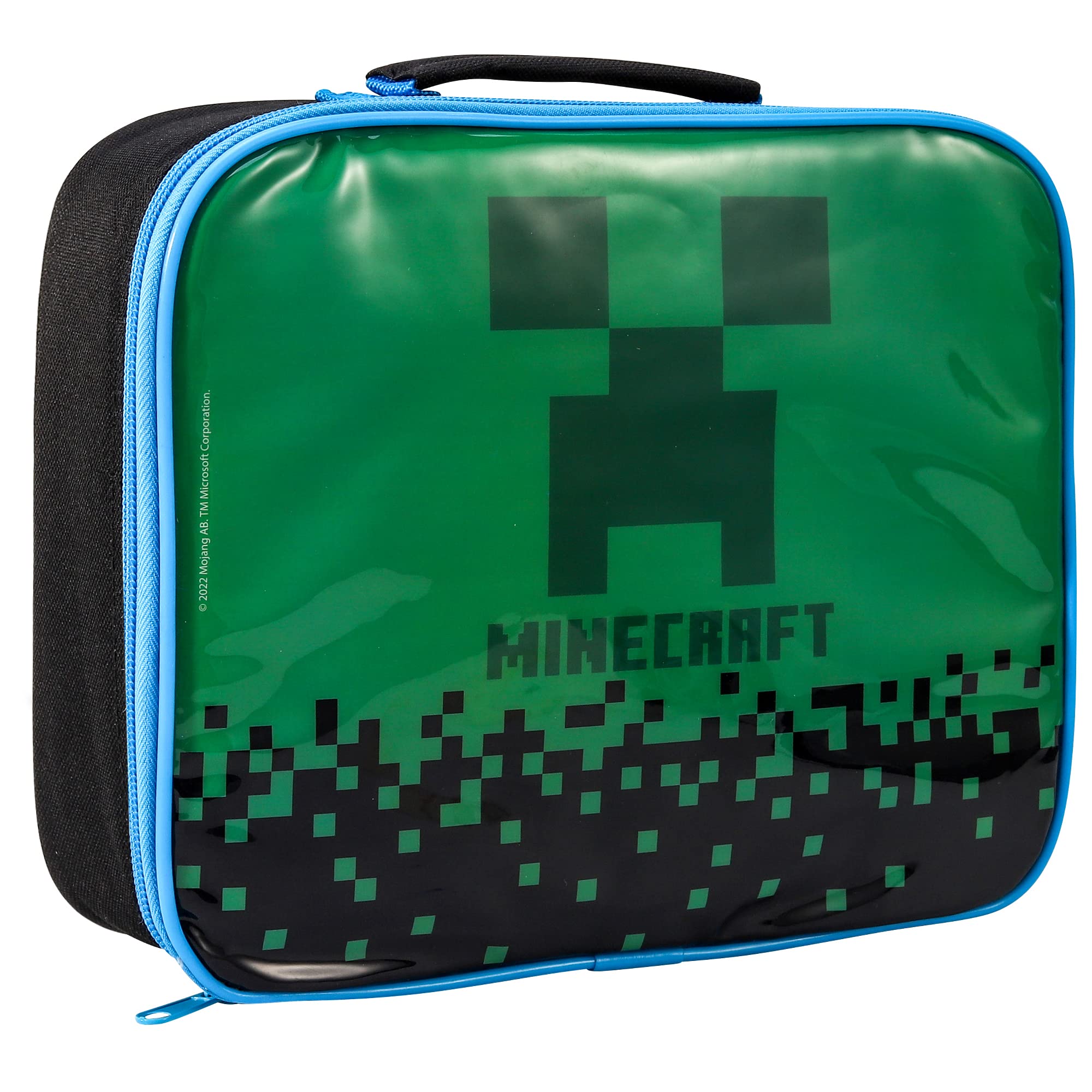 Zawadi Global Minecraft Rectangular Insulated Lunch Box Bag for Boys and Girls, Perfect Size for Packing Hot or Cold Snacks for School and Travel, BPA Free โ image 1